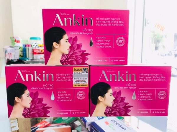 Viên uống Ankin Bigfam hỗ trợ điều hoà kinh nguyệt giảm đau bụng khi hành kinh