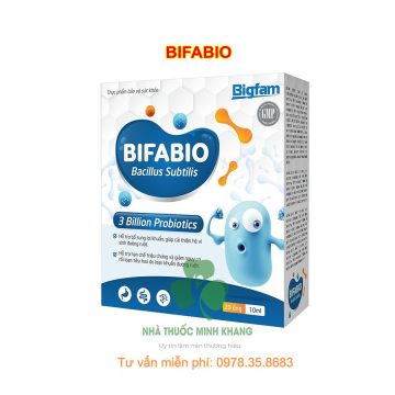 Men vi sinh Bifabio hỗ trợ bố sung 3 tỉ lợi khuẩn
