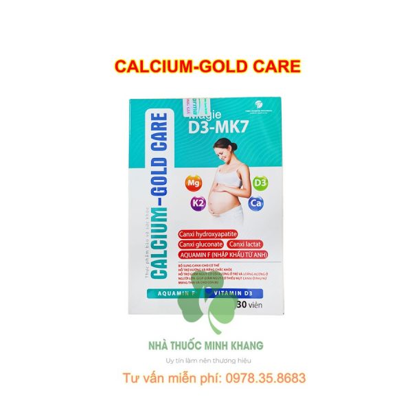 Viên uống calcium gold care Bổ sung canxi cho cơ thể, hỗ trợ xương và răng chắc khỏe