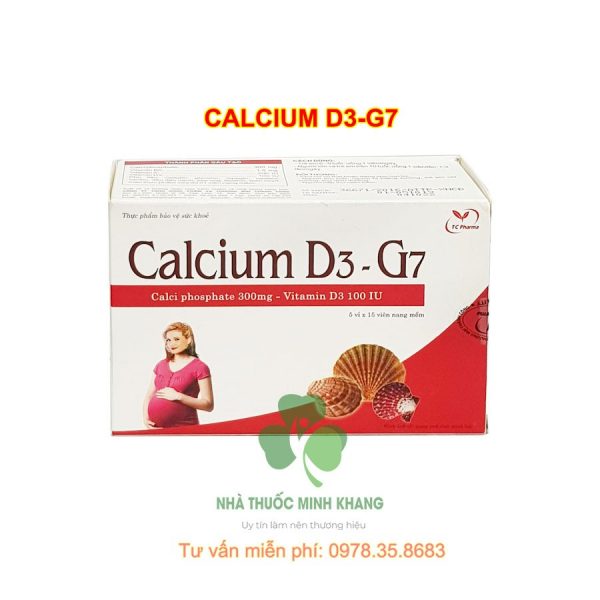 Calcium D3-G7 bổ sung canxi và các vitamin