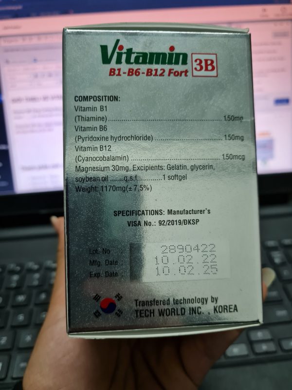 vitamin 3b fort tăng cường năng lượng bổ sung vitamin