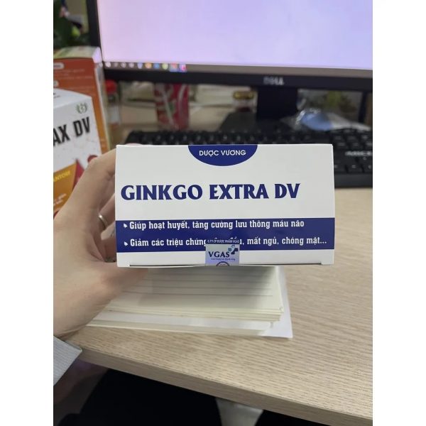 ginkgo extra dv Hỗ trợ hoạt huyết, tăng cường tuần hoàn máu não