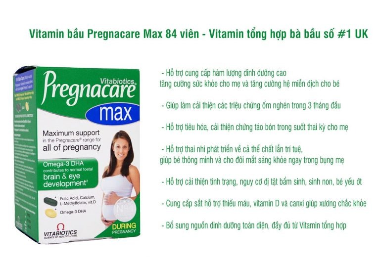 vitamin tổng hợp cho bà bầu Pregnacare max