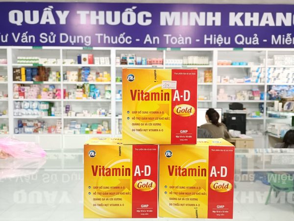 Viên uống bổ sung Vitamin A-D Gold PV hỗ trợ giảm khô mắt