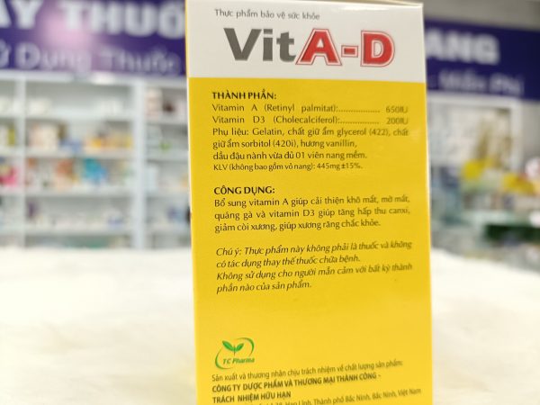 Viên uống bổ sung vitamin Vit A-D