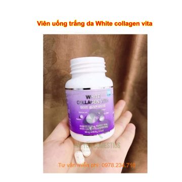 Viên uống trắng da White collagen vita