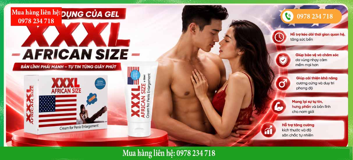 Kem bôi tăng size cho cậu bé XXXL AFRICAN SIZE